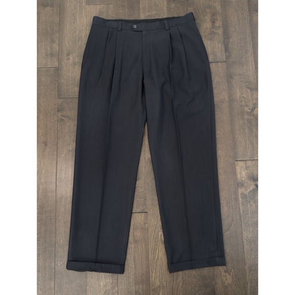 Haggar Other - Haggar Repreve Dark Grey Pleated Pants Men's 36X32 Classic Fit Expandable Waist